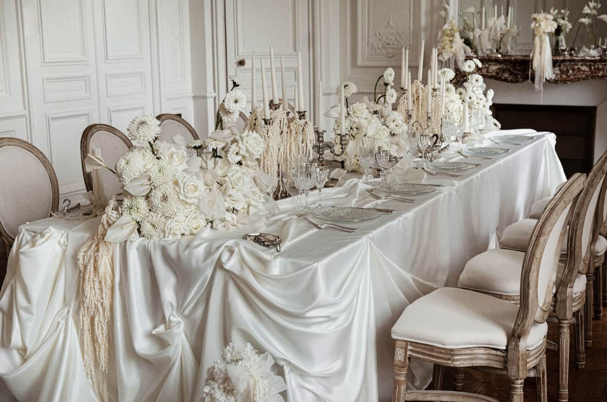 White Wedding Luxury Inspiration at Chateau de Ferrieres