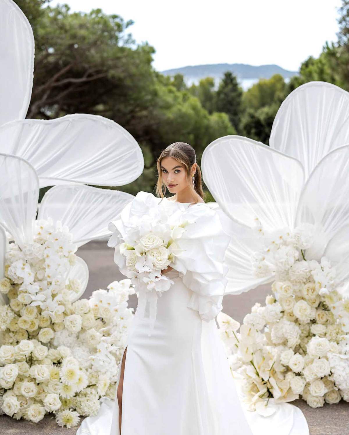 White Paper Blooms and Riviera Light at Castel Bay, French Riviera