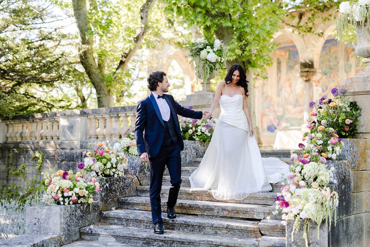 Roses, Anthurium and a Two-Part Dress at Château de Pradines