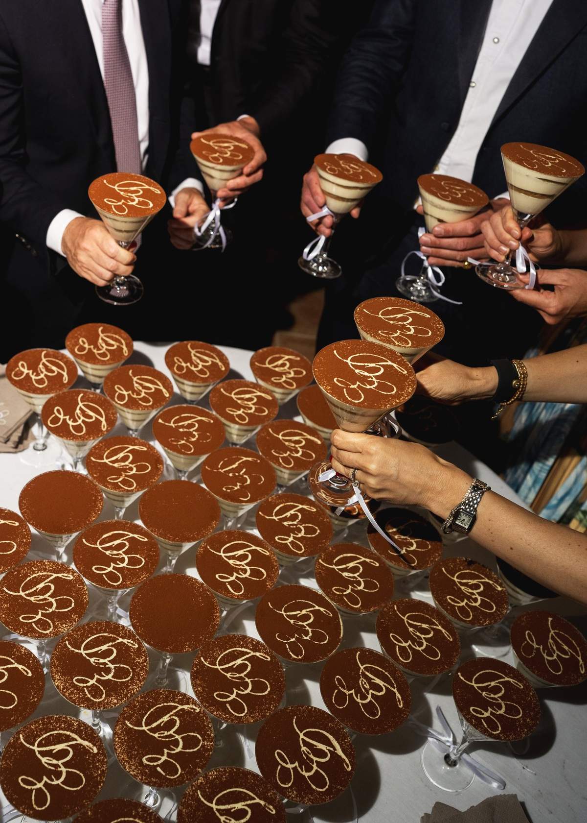 Dessert tasting spread arranged for guests