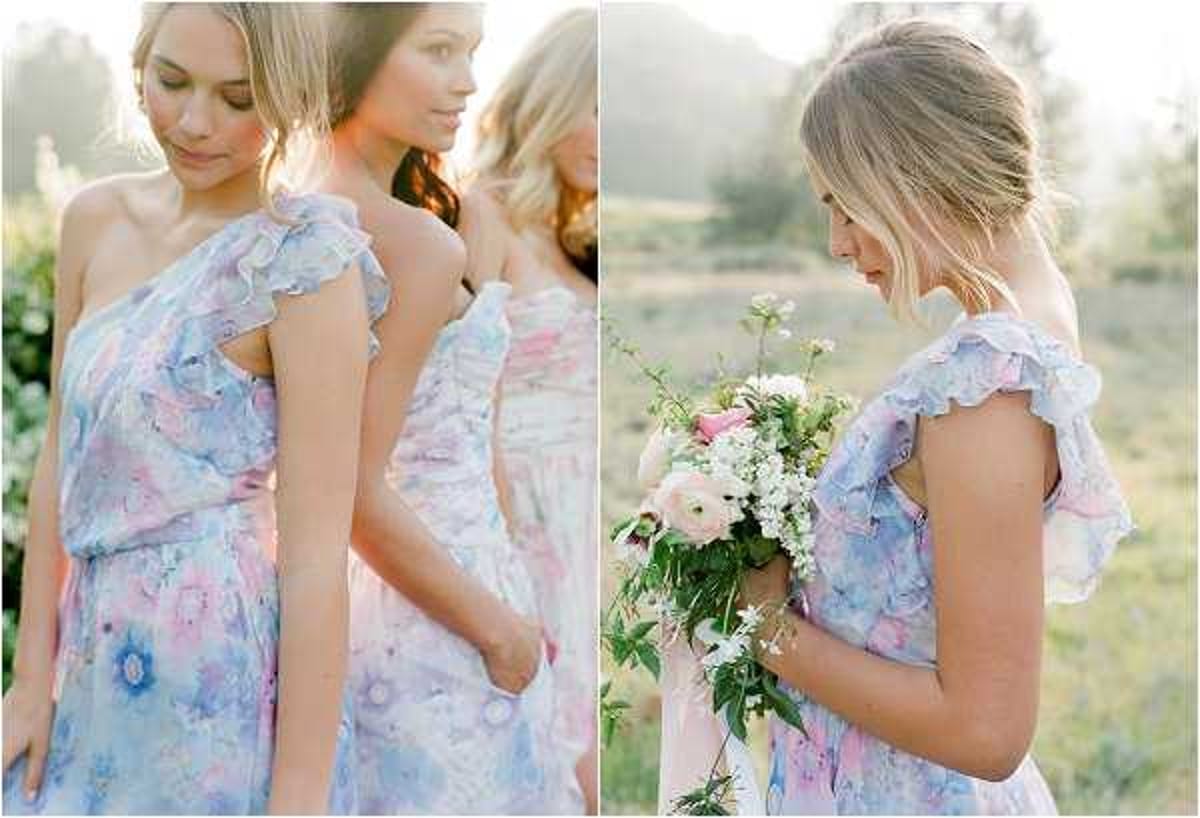 asymmetric bridesmaid dress