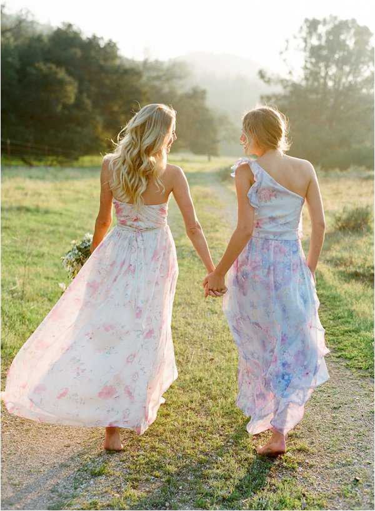 floral bridesmaid dresses