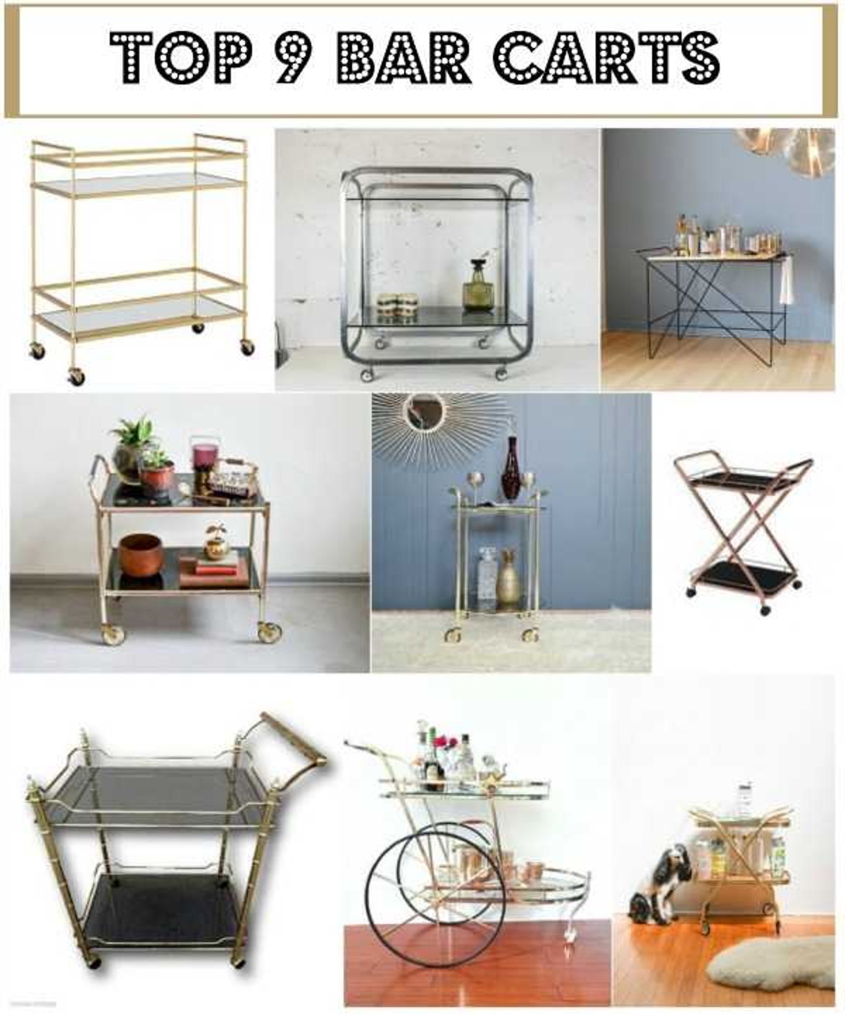 Elevate Your Wedding with these Stylish Bar Carts