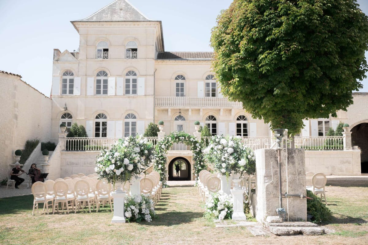All-White Florals and Candlelit Courtyards at No.3 The Chateau, Bordeaux