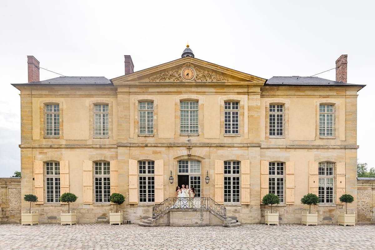 Ivory Silk and Warm Honey Light at Chateau de Villette, Ile-de-France