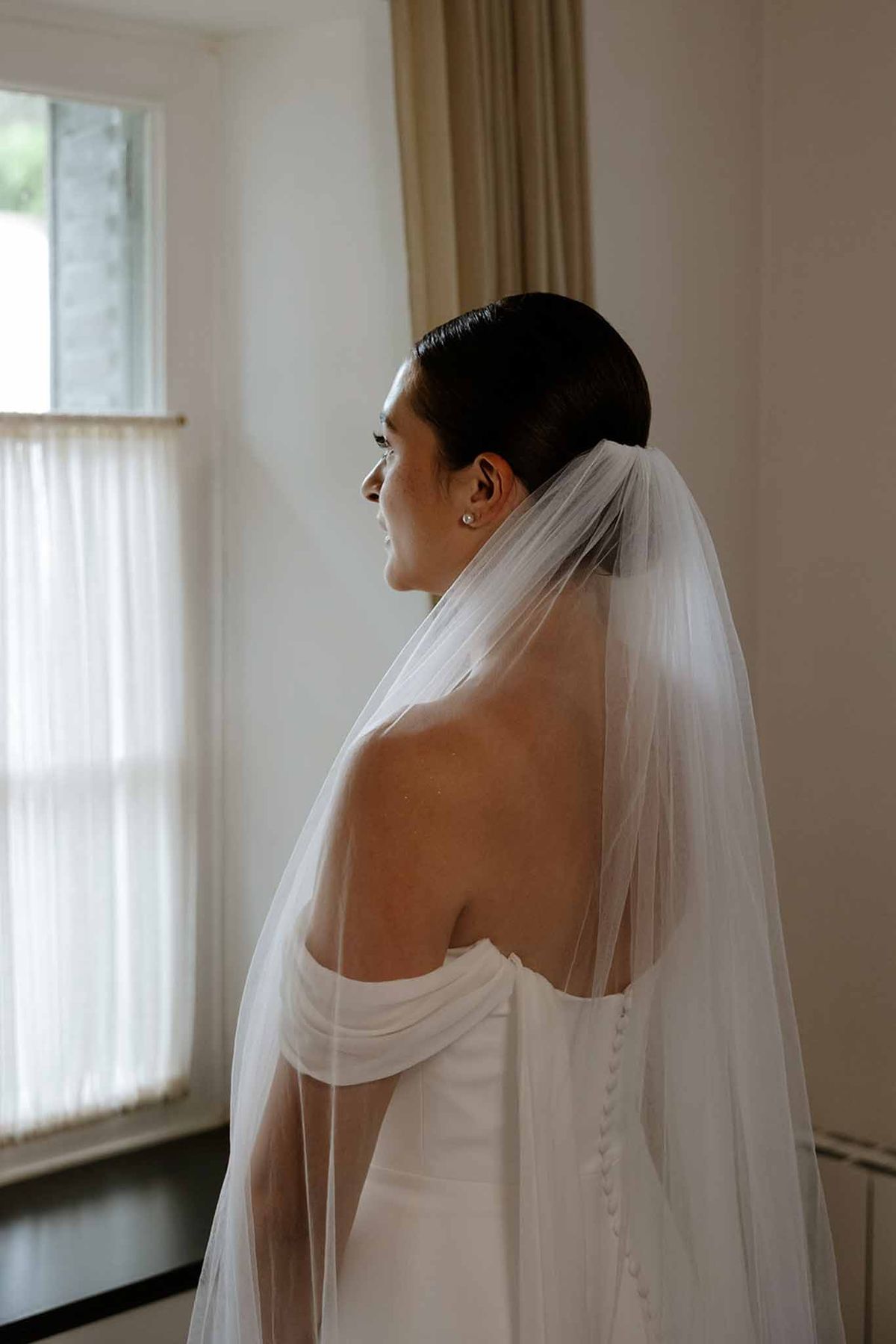 Bride getting ready before the wedding