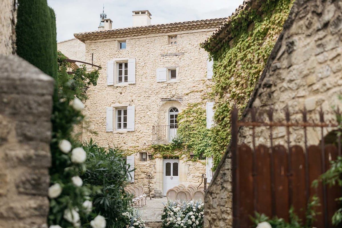Salmon Roses and Mont Ventoux Views at Hotel Crillon le Brave