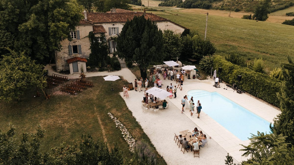 Wedding ceremony in the French countryside