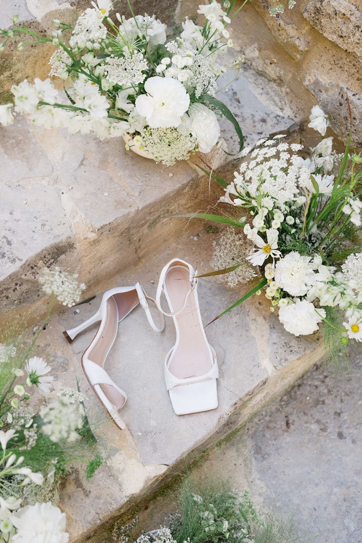 Flat lay of in a garden