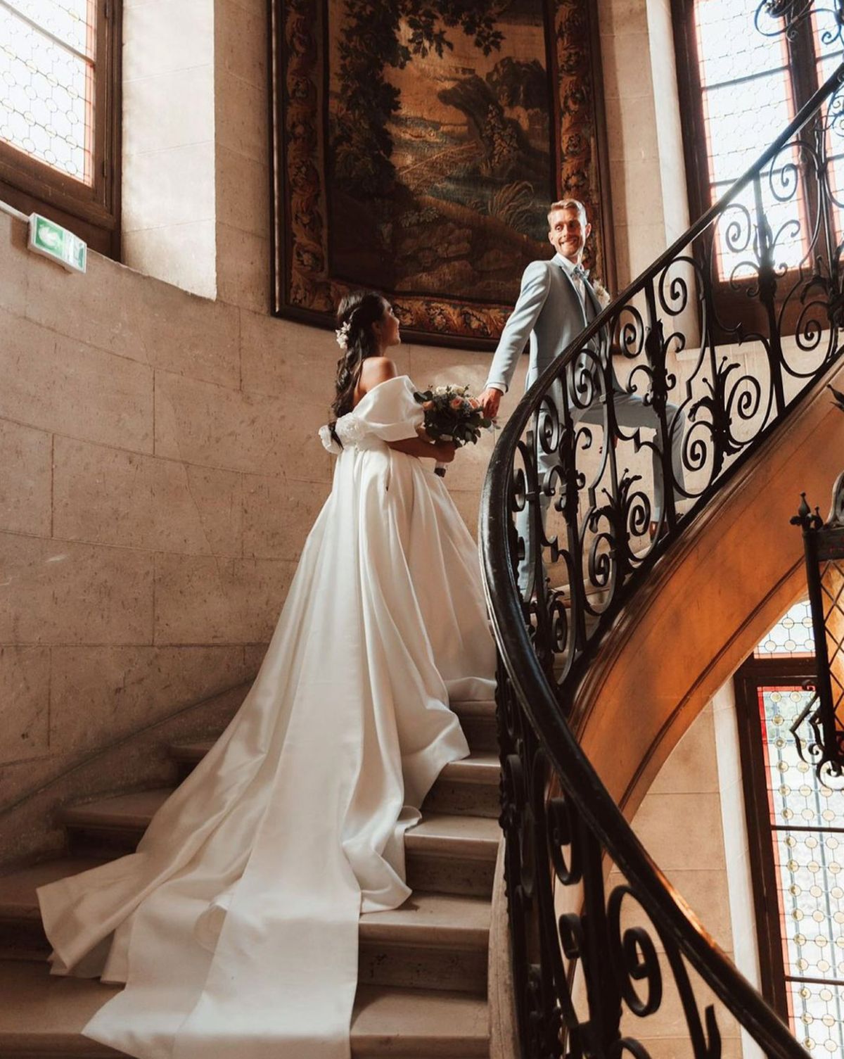 Bride and groom portrait
