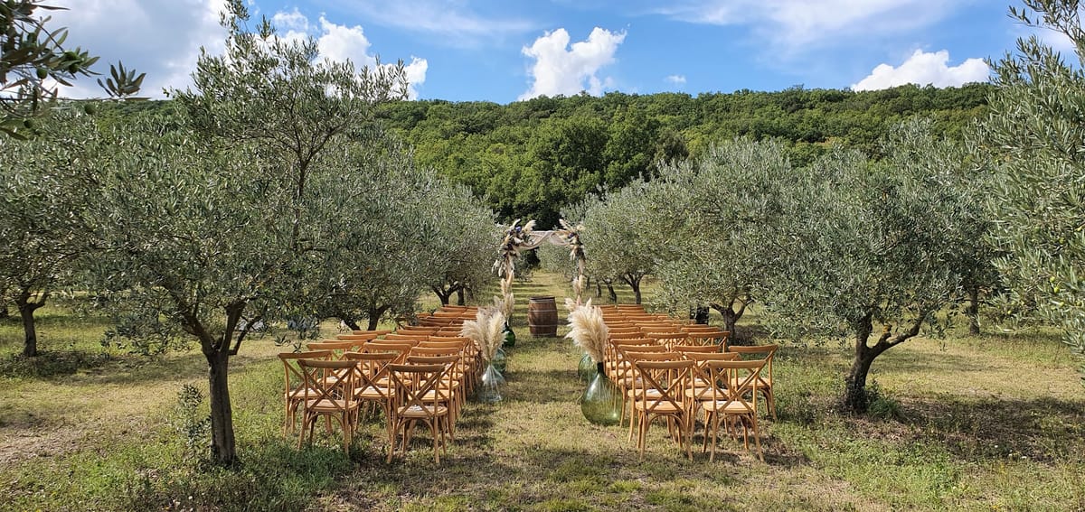 Wedding ceremony setup