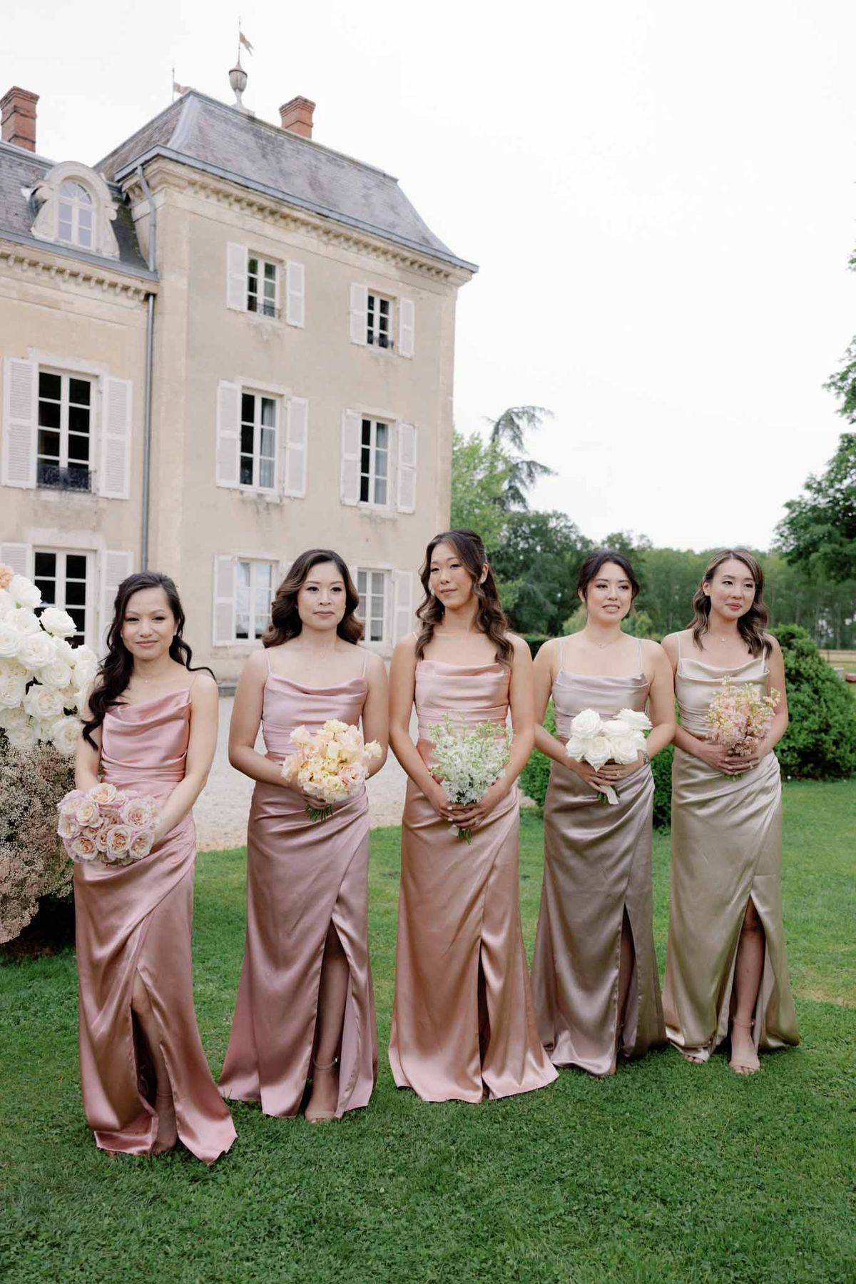 Satin Bridesmaid Dresses for your French Wedding