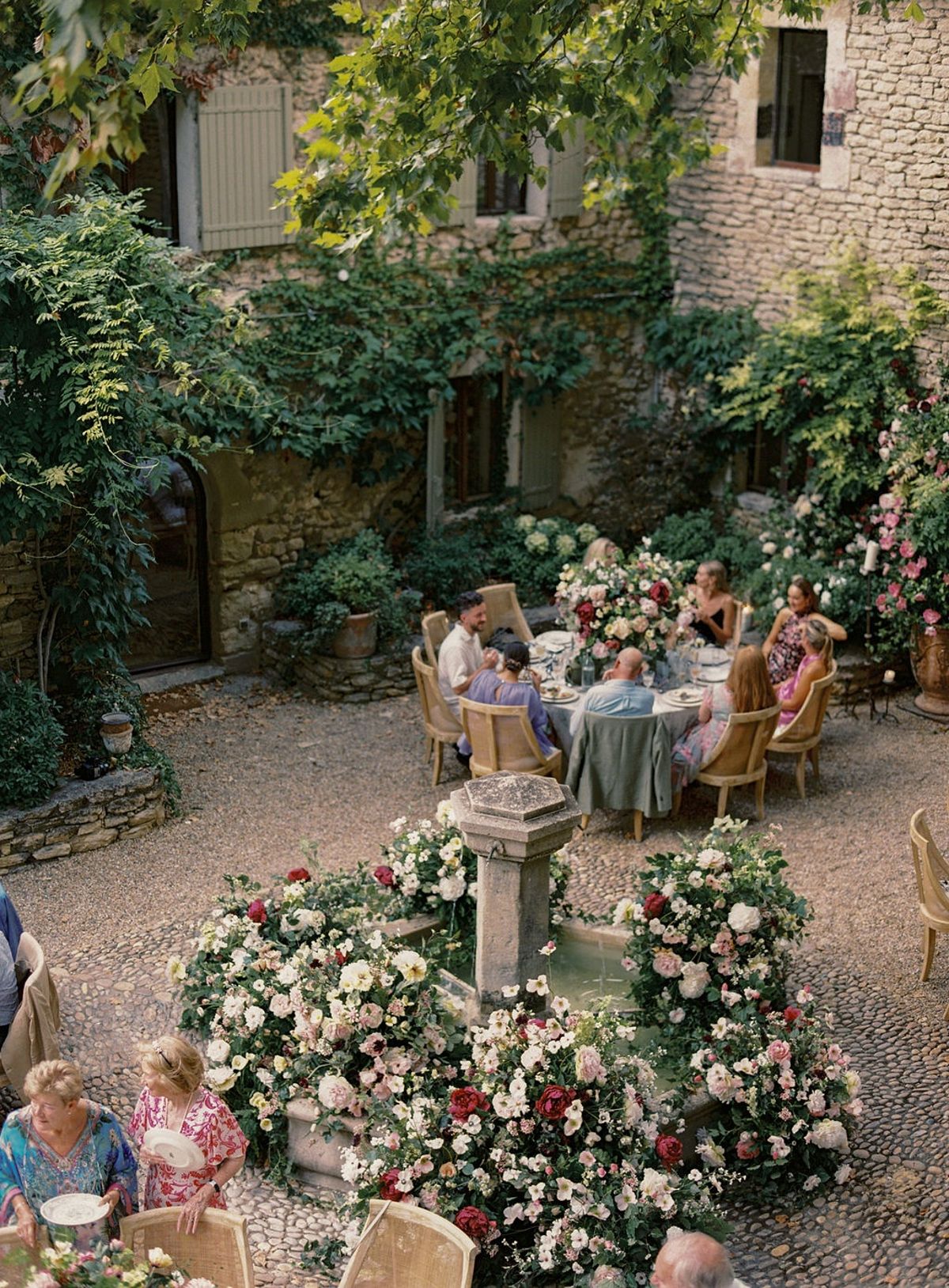 welcome dinner late in the evening at La Bastide de Laurence, Provence