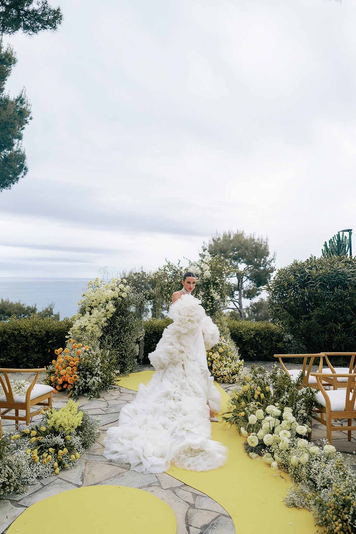 Wedding ceremony in a garden