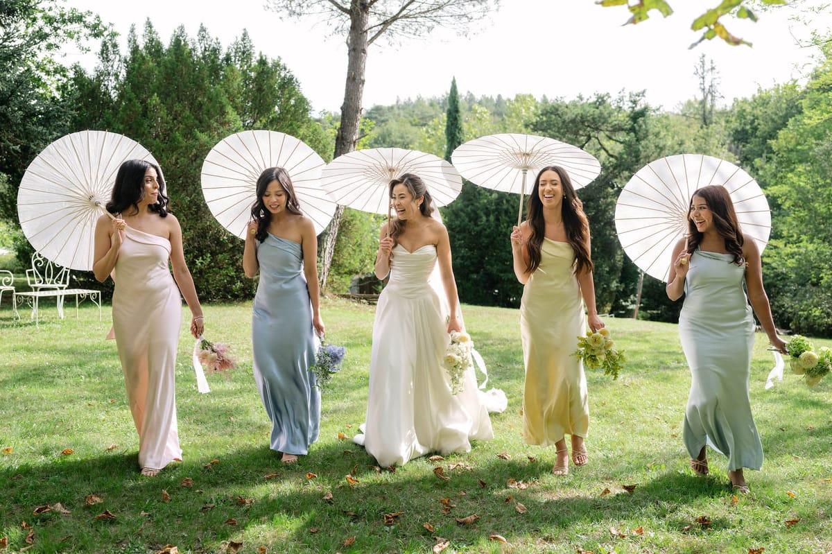 Bridal Party at Domaine le Castelet — Lisa and David