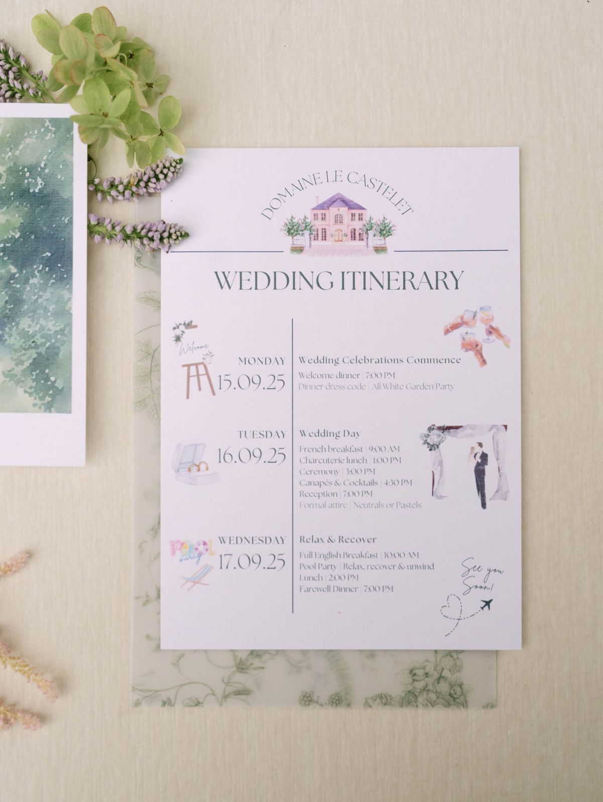 Flat Lays at Domaine le Castelet — Lisa and David