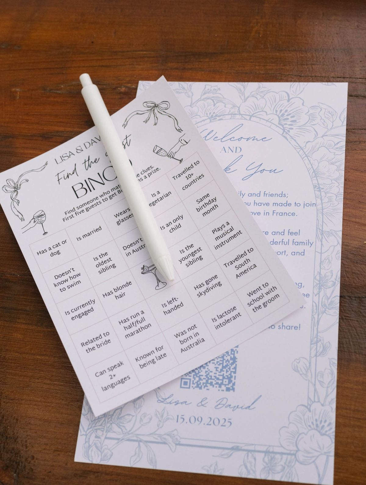 Flat Lays at Domaine le Castelet welcome dinner — Lisa and David