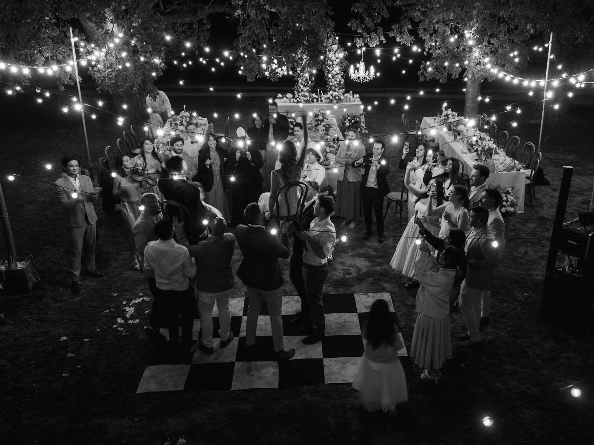 Reception at Domaine le Castelet — Lisa and David
