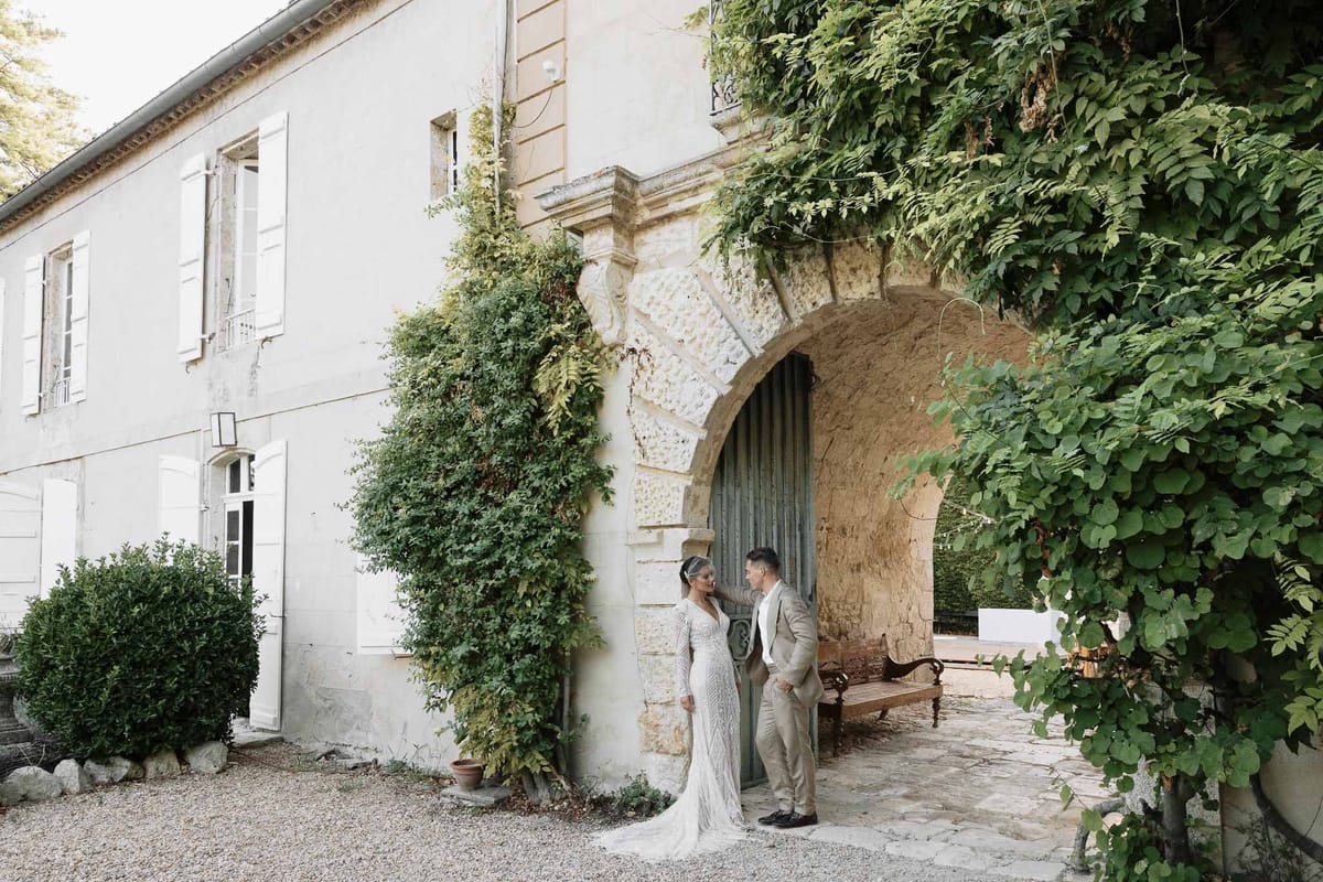 Bride and groom portrait