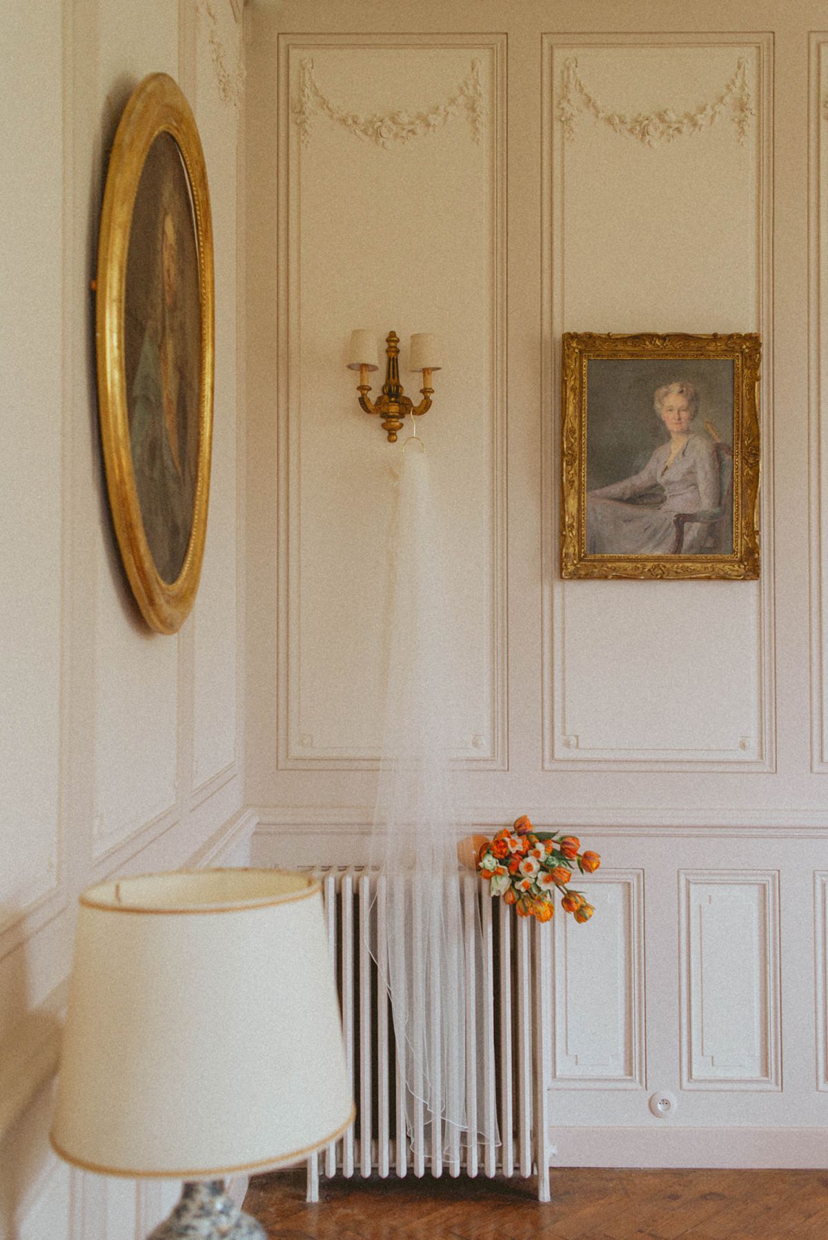 Bridal getting-ready detail at Chateau de Campet