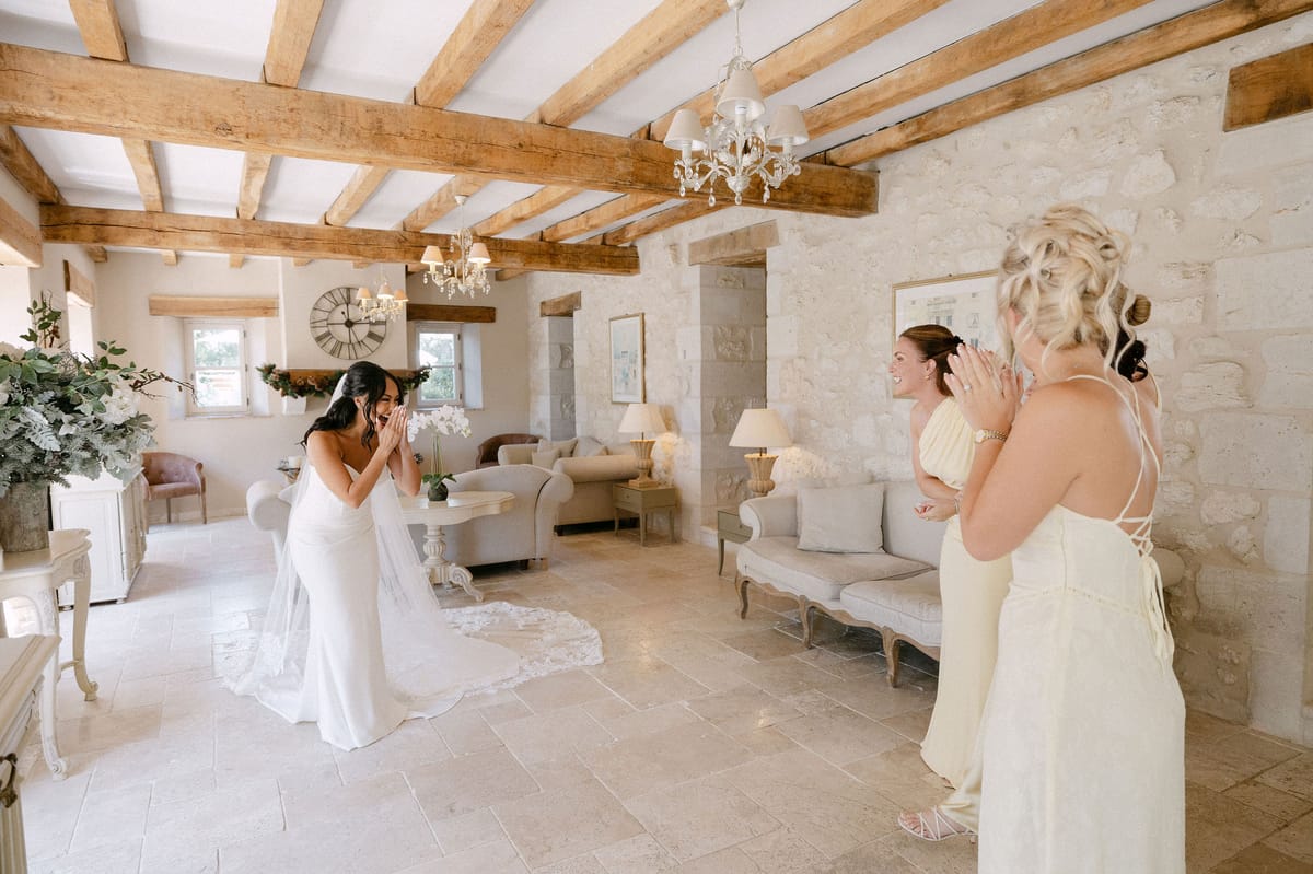 Photographer capturing the bride getting ready