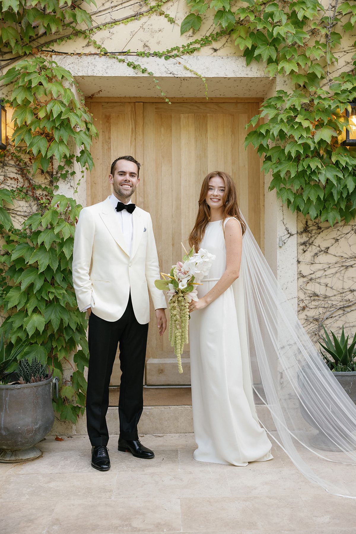 Bella and Jonny on the terraces overlooking the Mediterranean at Domaine de Canaille, Cassis