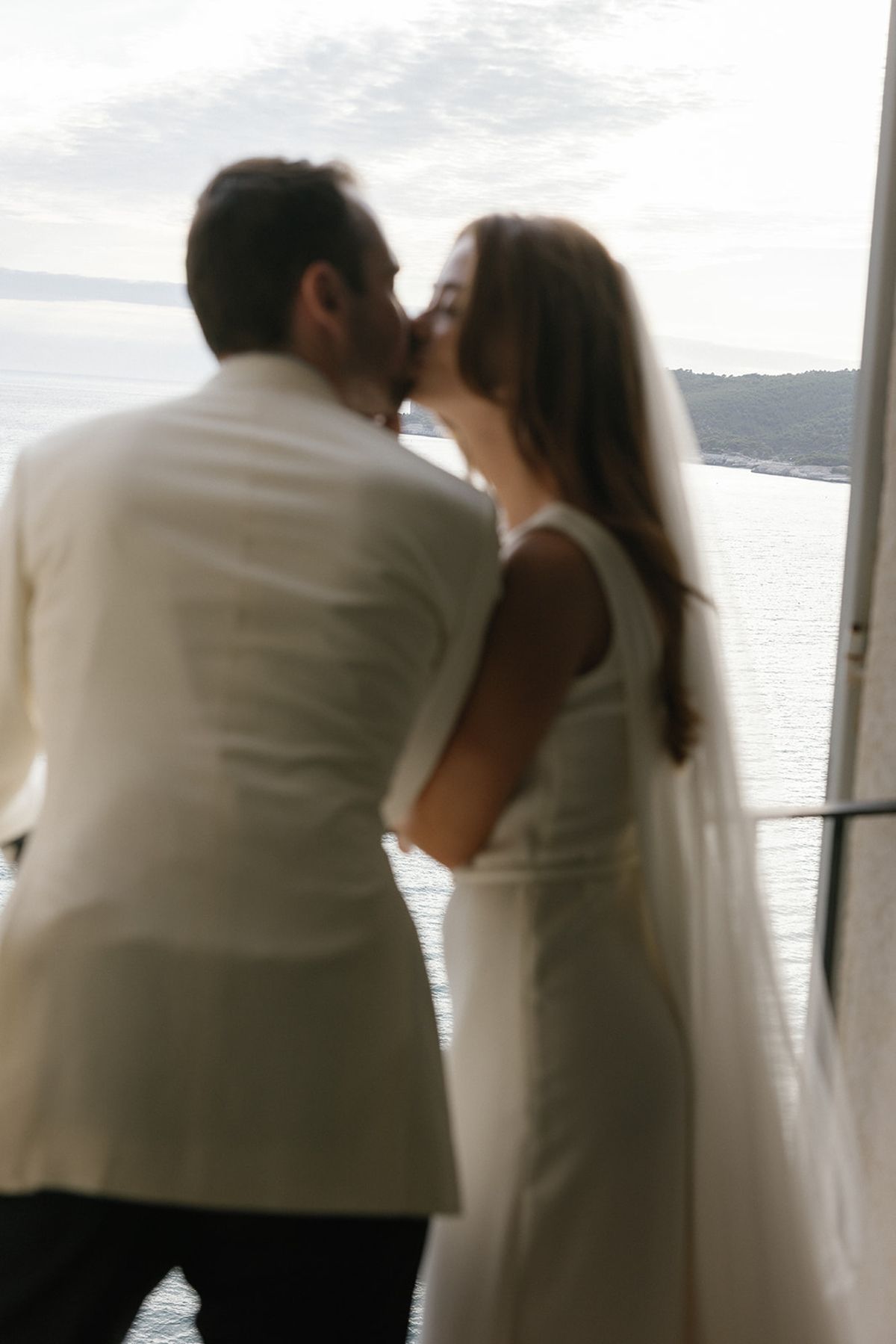 Bella and Jonny on the terraces overlooking the Mediterranean at Domaine de Canaille, Cassis
