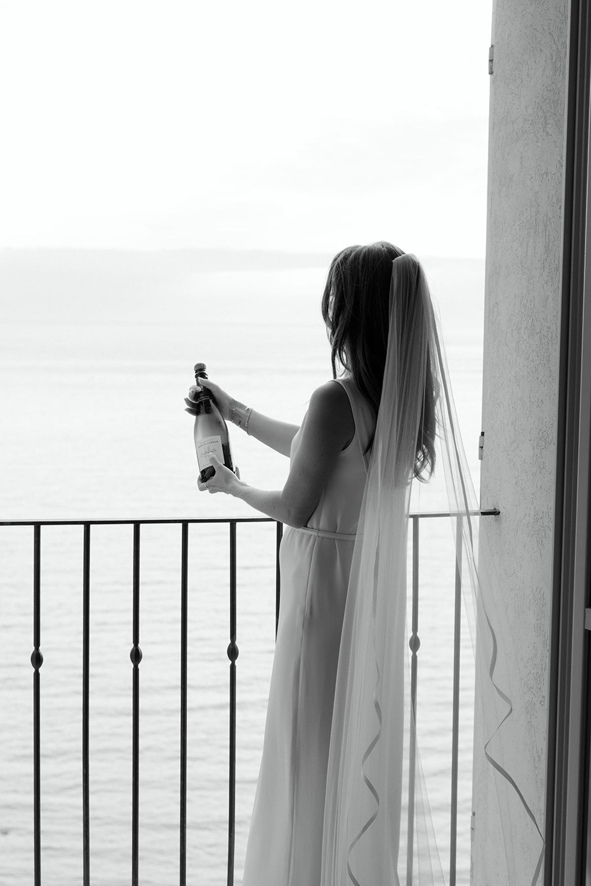 Bella and Jonny on the terraces overlooking the Mediterranean at Domaine de Canaille, Cassis