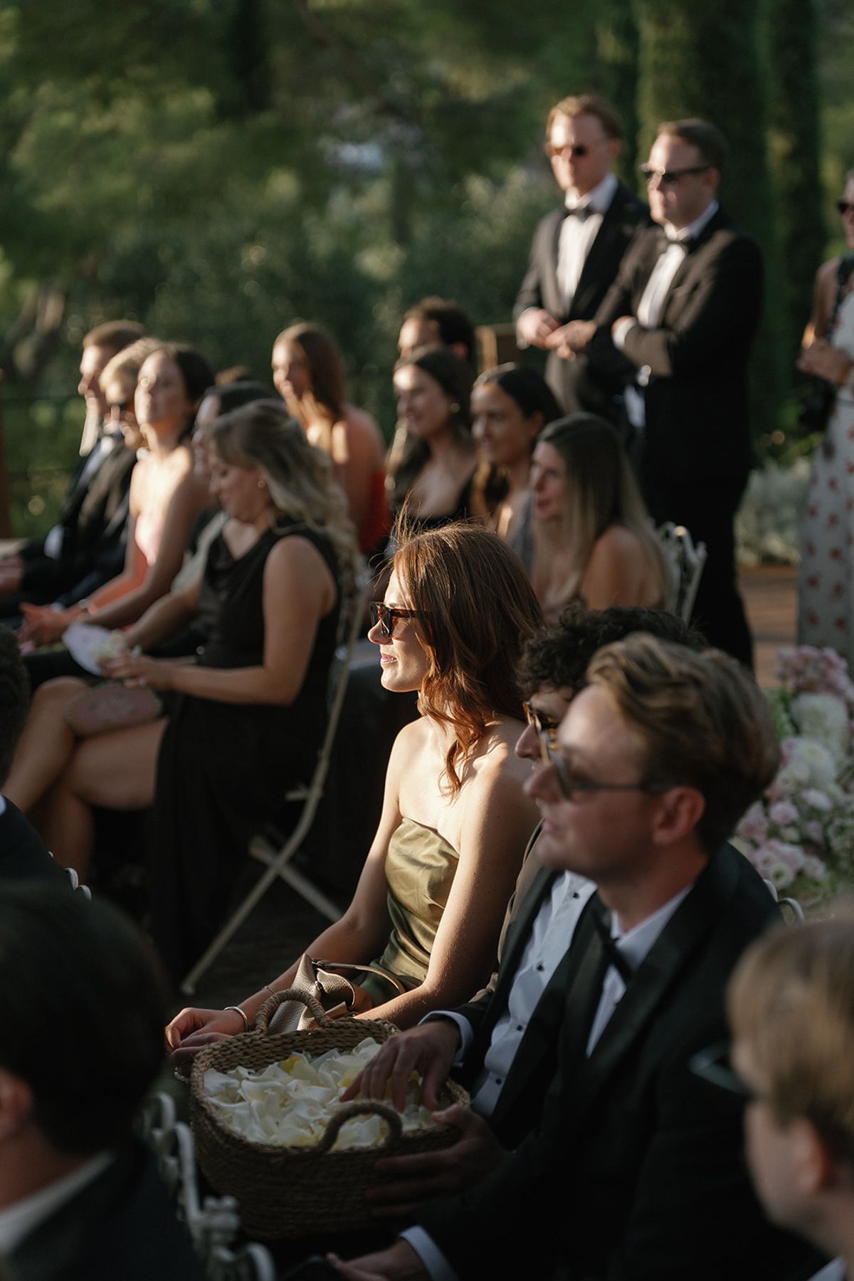 Bella and Jonny’s ceremony on the sea-deck terrace at Domaine de Canaille, Cassis
