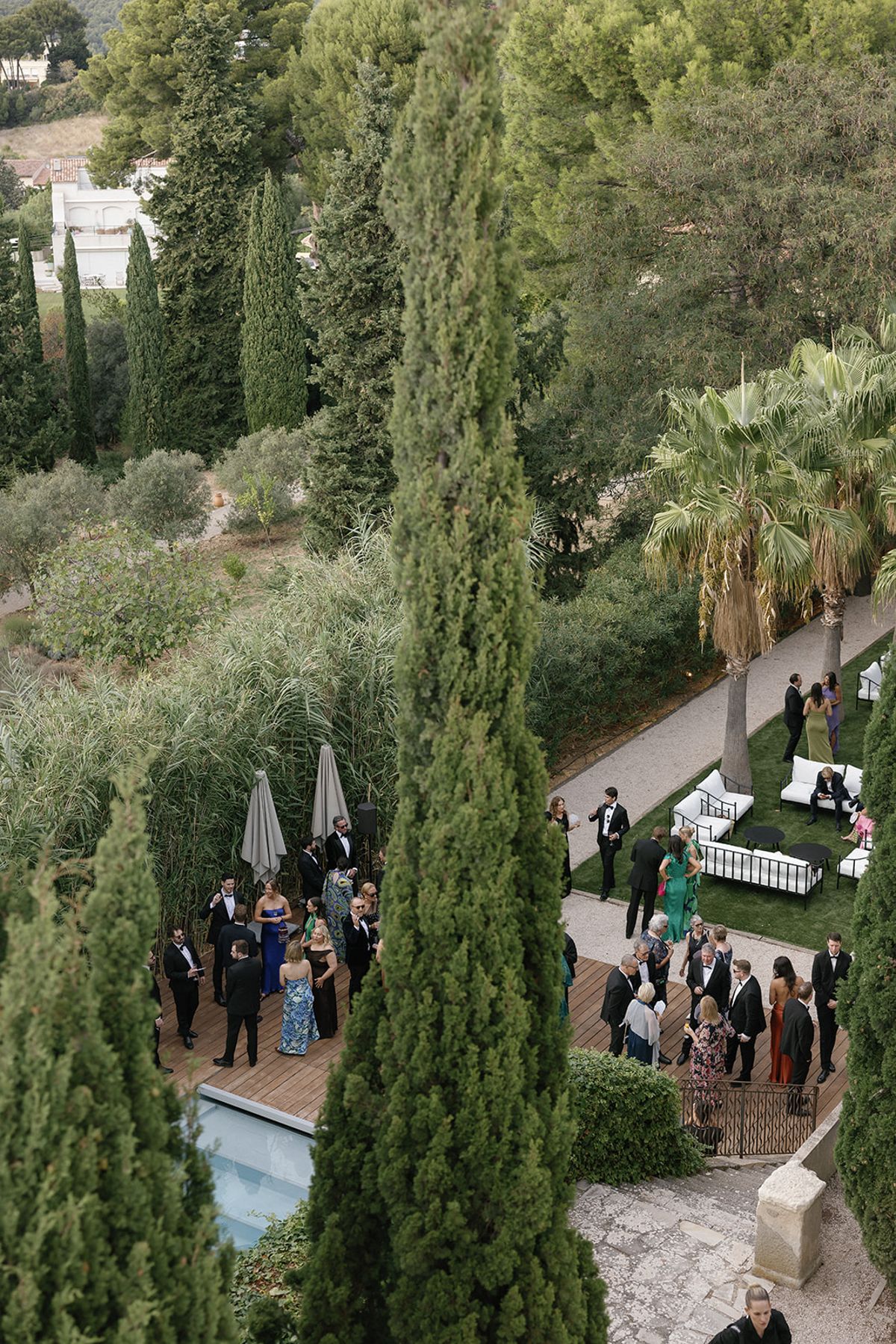 The wedding dinner overlooking the Mediterranean at Domaine de Canaille, Cassis