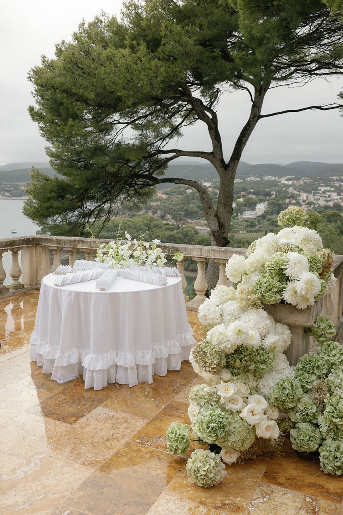 The day-after dinner overlooking the Mediterranean at Domaine de Canaille, Cassis