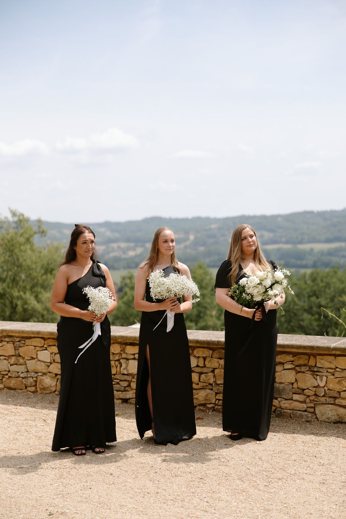 Amy and Oscar's wedding party at Chateau de Cazenac in the Dordogne