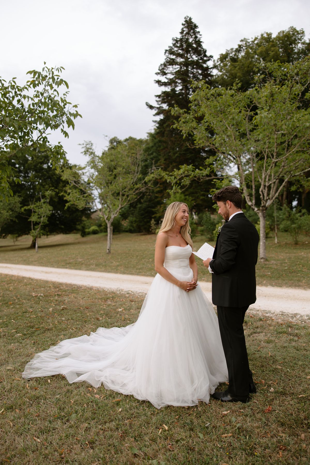Amy and Oscar photographed at Chateau de Cazenac in the Dordogne