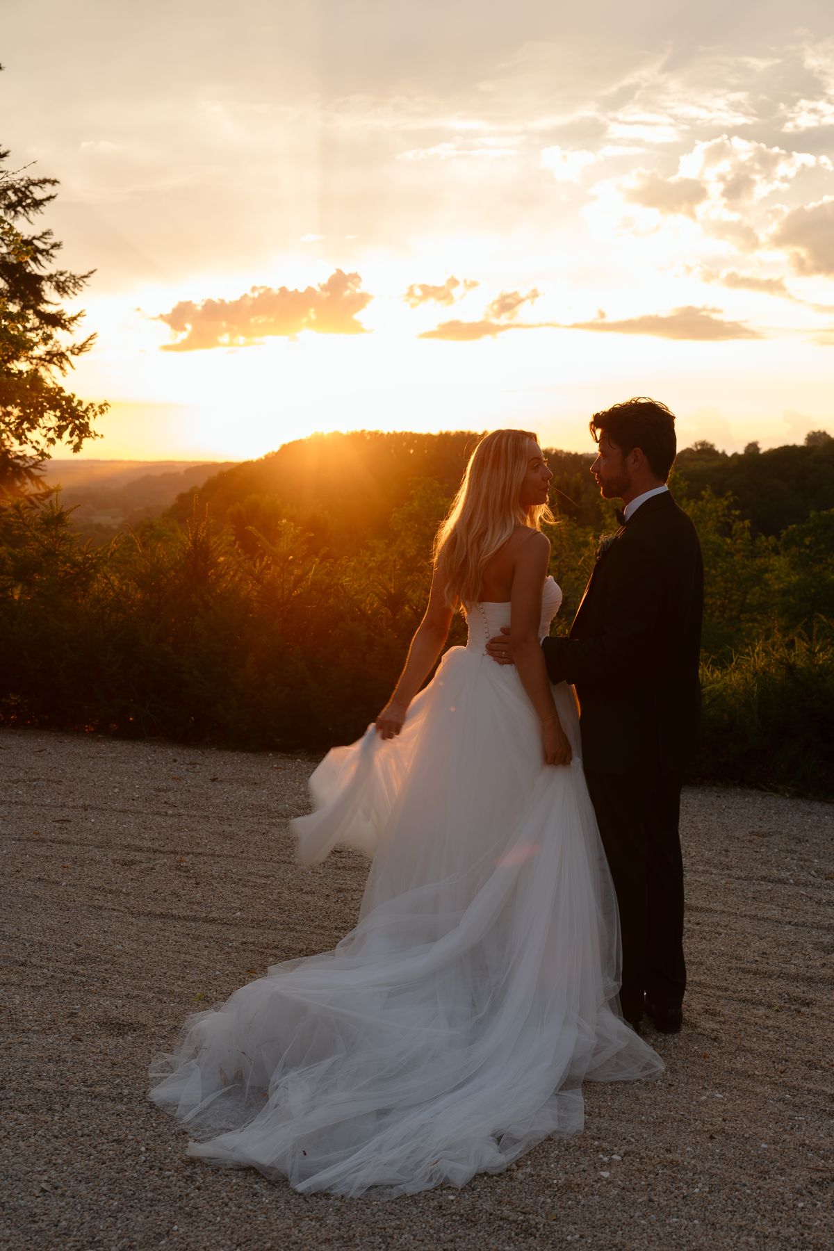 Amy and Oscar photographed at Chateau de Cazenac in the Dordogne