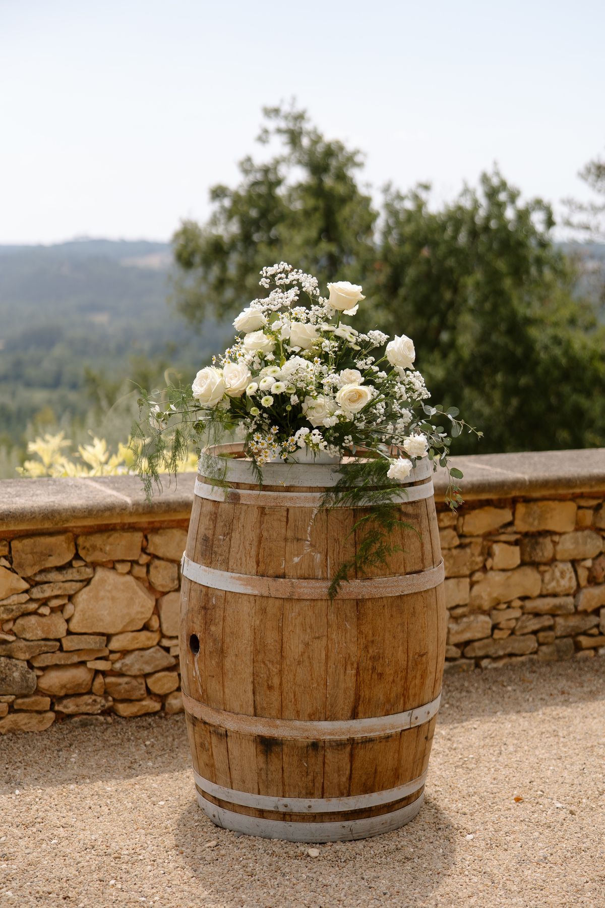 Table styling and details from Amy and Oscar's summer wedding at Chateau de Cazenac in the Dordogne