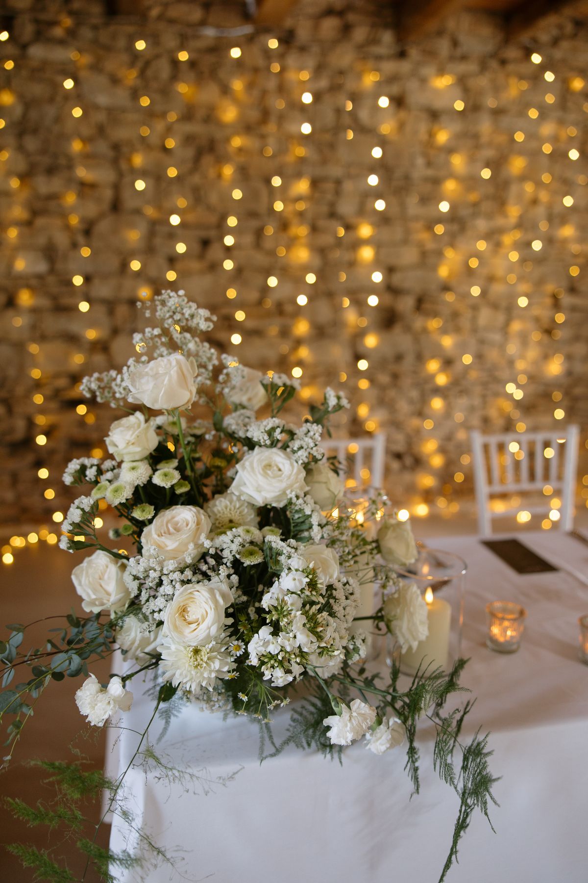 Table styling and details from Amy and Oscar's summer wedding at Chateau de Cazenac in the Dordogne