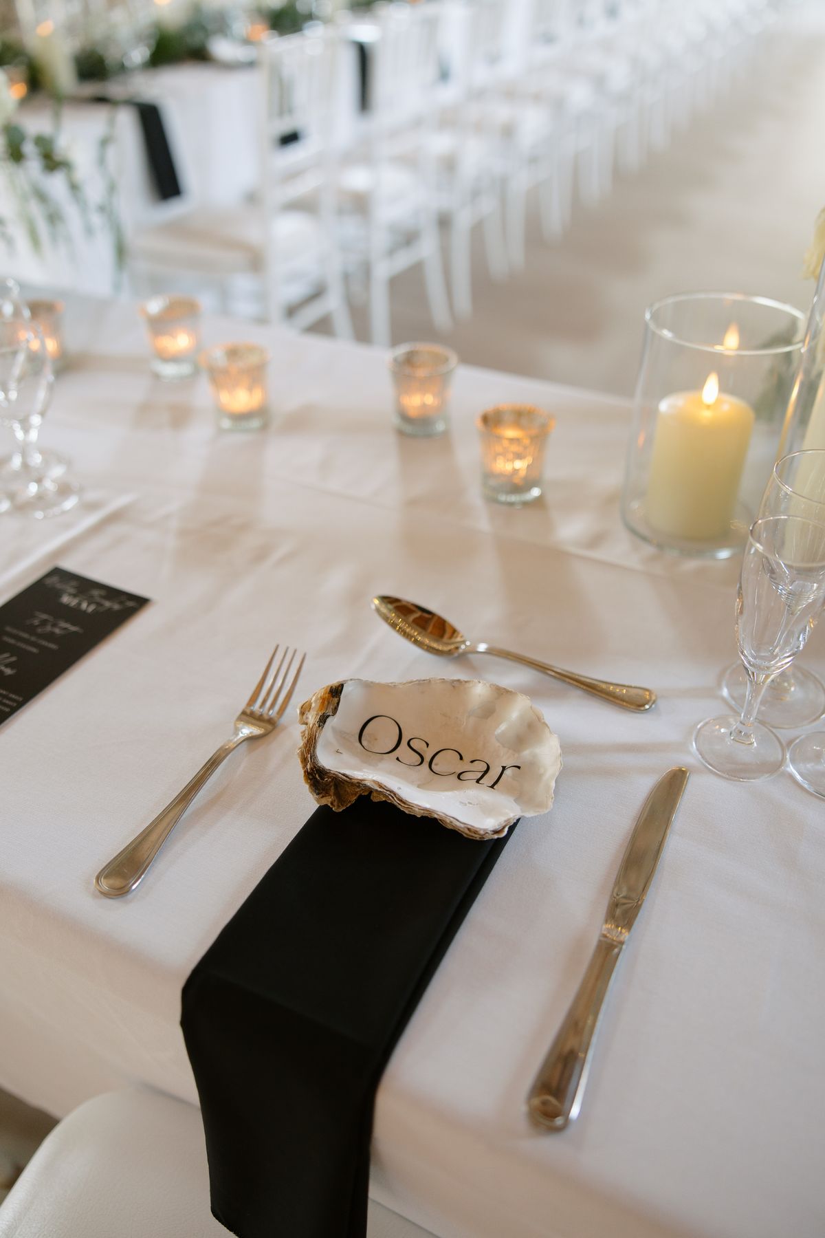 Table styling and details from Amy and Oscar's summer wedding at Chateau de Cazenac in the Dordogne