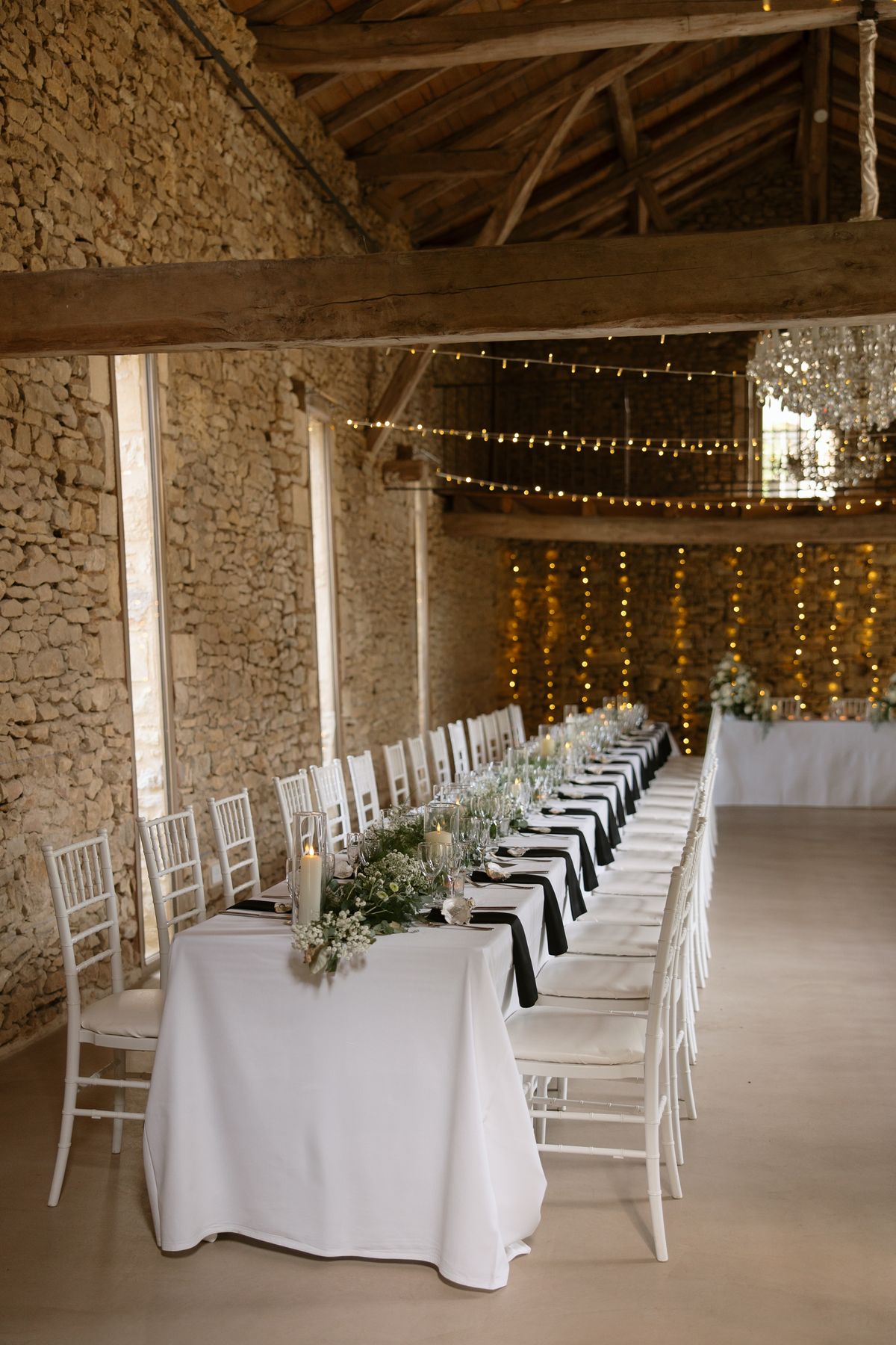 Amy and Oscar's barn reception at Chateau de Cazenac in the Dordogne