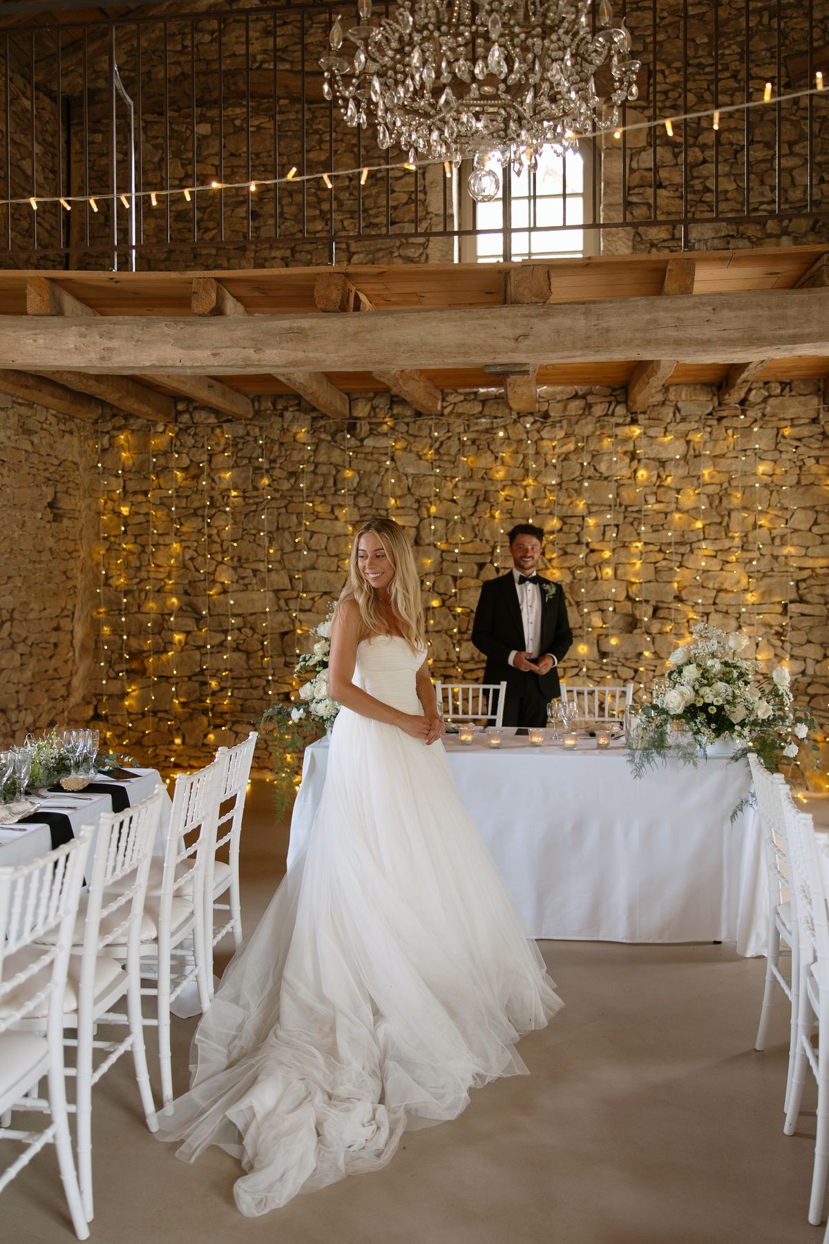 Amy and Oscar's barn reception at Chateau de Cazenac in the Dordogne