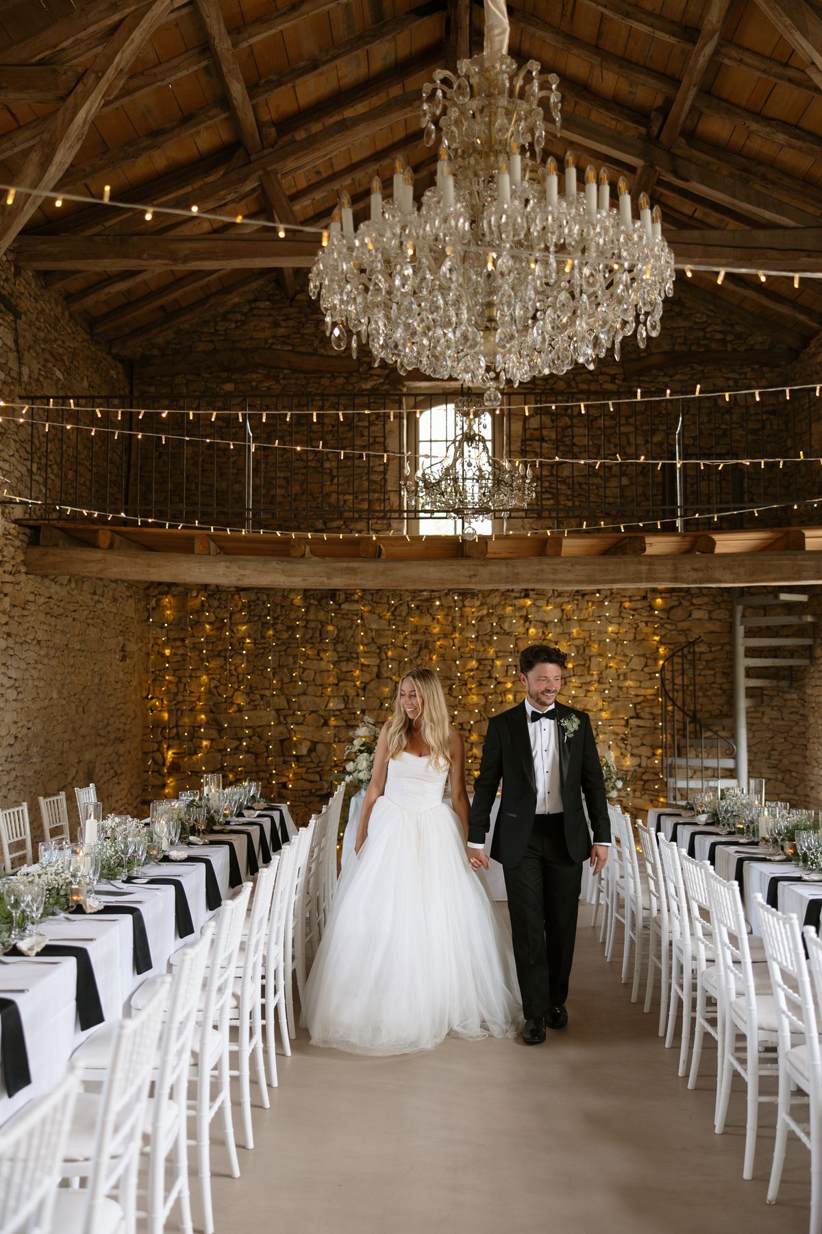 Amy and Oscar's barn reception at Chateau de Cazenac in the Dordogne