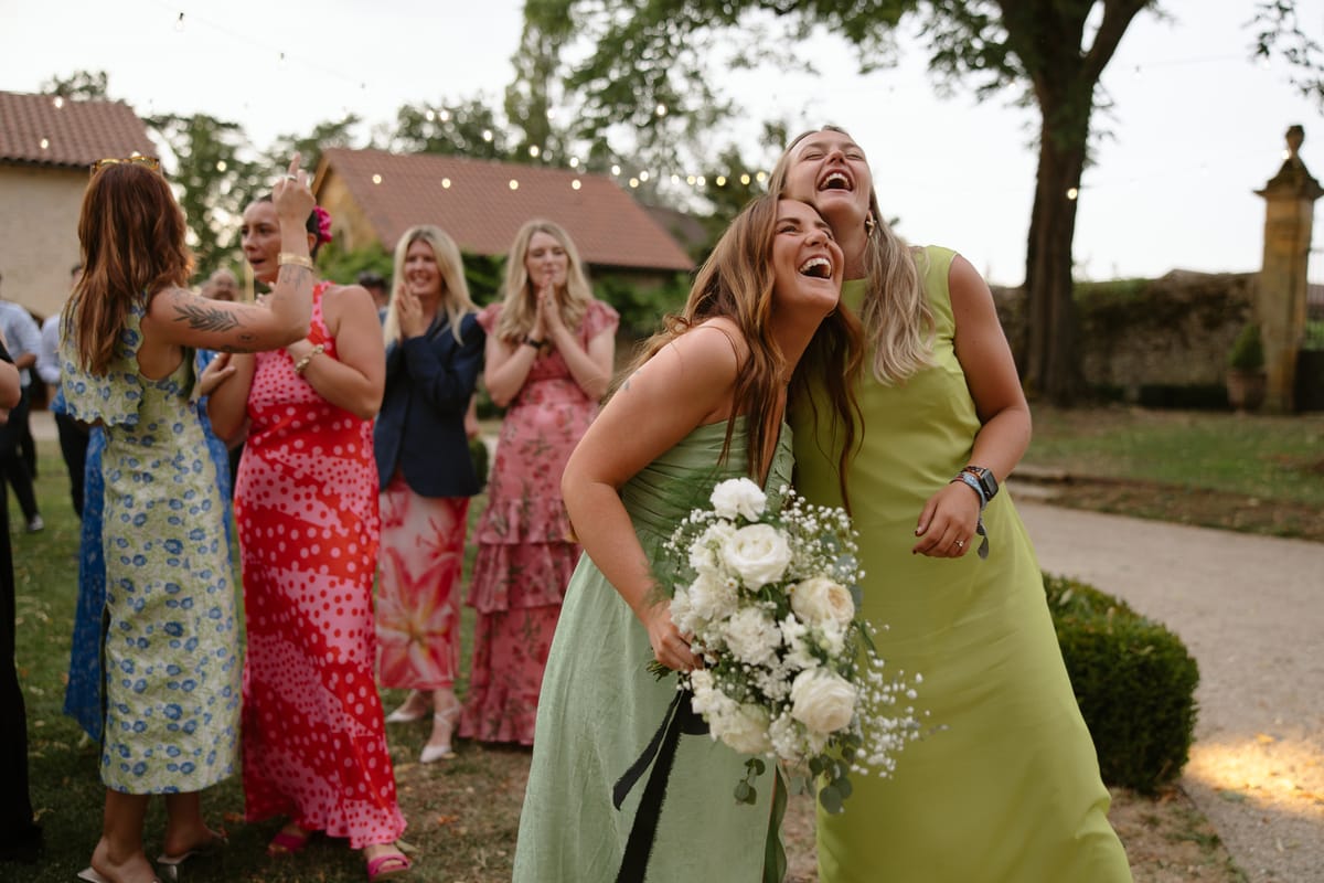 Amy and Oscar's barn reception at Chateau de Cazenac in the Dordogne