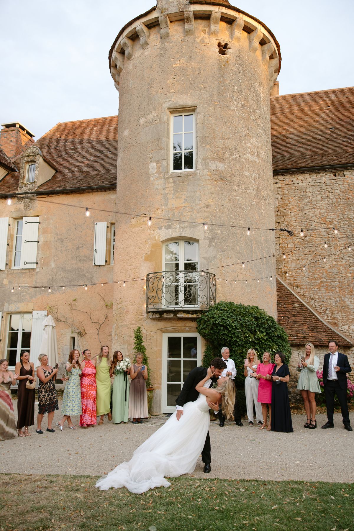 Amy and Oscar's barn reception at Chateau de Cazenac in the Dordogne