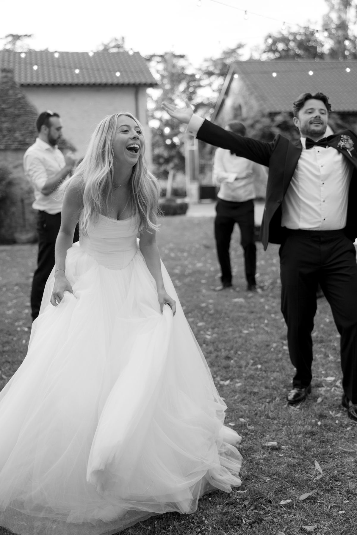 Amy and Oscar's barn reception at Chateau de Cazenac in the Dordogne