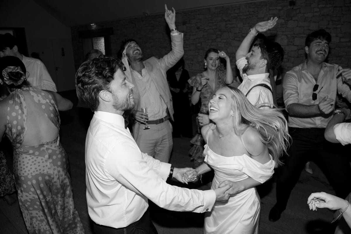 Amy and Oscar's barn reception at Chateau de Cazenac in the Dordogne