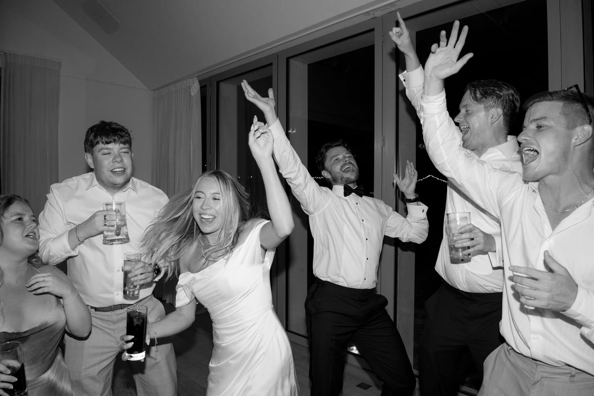 Amy and Oscar's barn reception at Chateau de Cazenac in the Dordogne