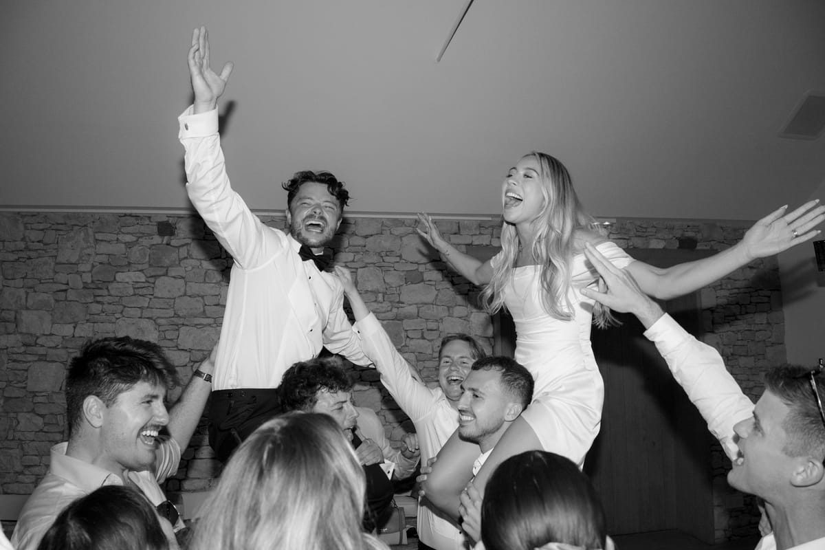 Amy and Oscar's barn reception at Chateau de Cazenac in the Dordogne