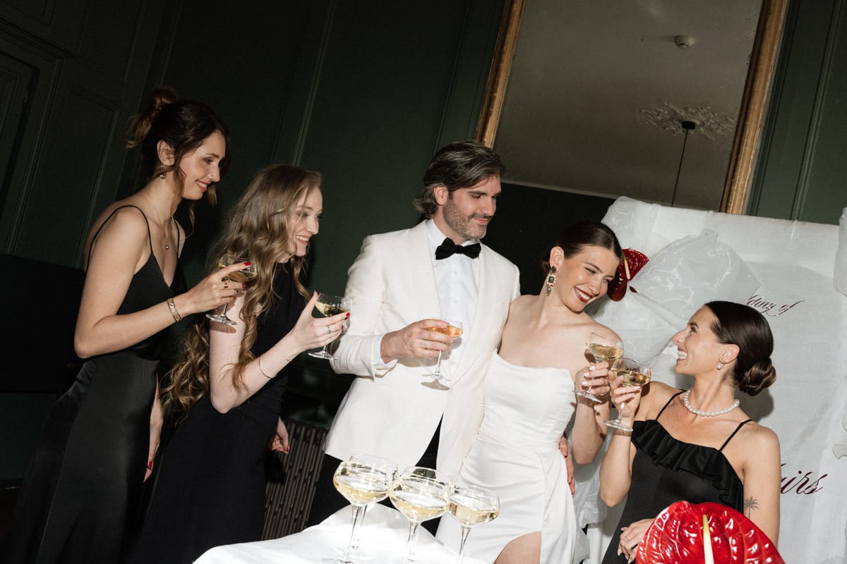 Old money styled shoot at Domaine le Mezo, Brittany, the cocktail hour