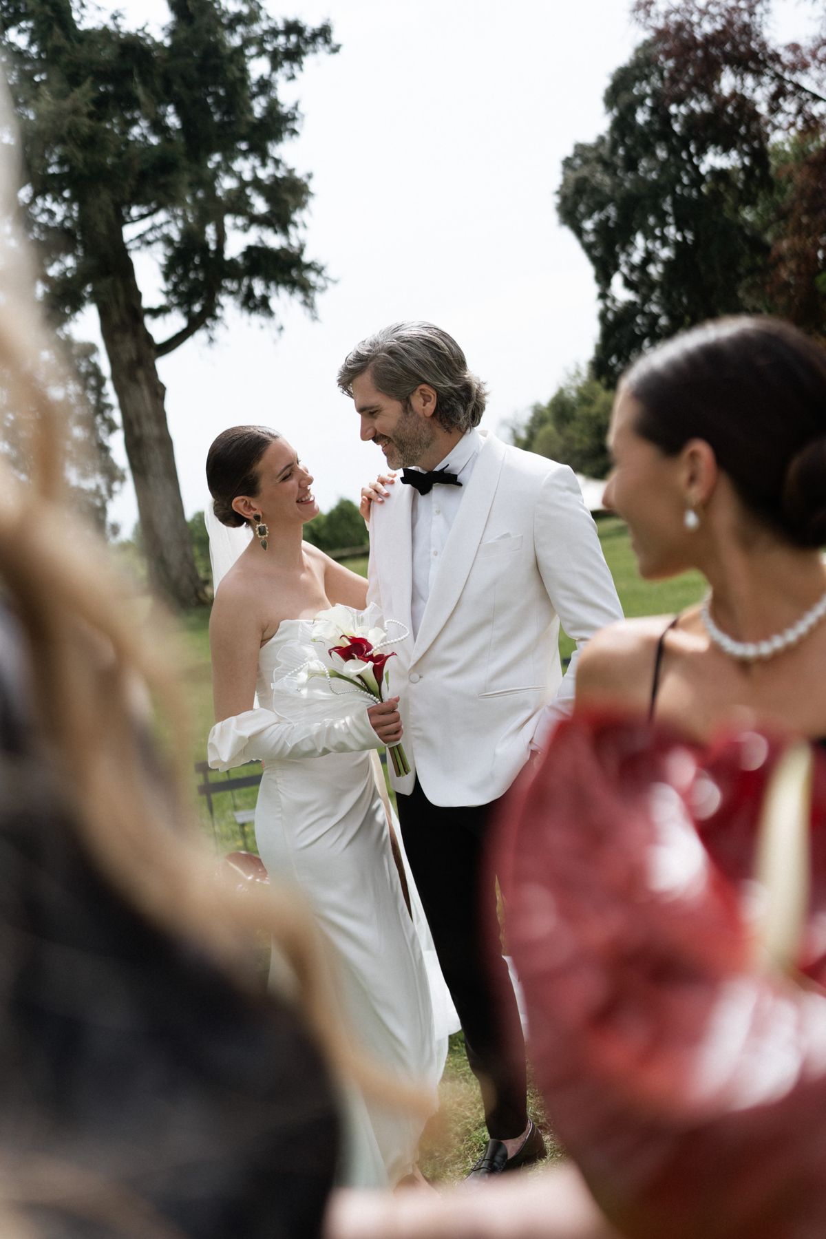 Old money styled shoot at Domaine le Mezo, Brittany, the couple