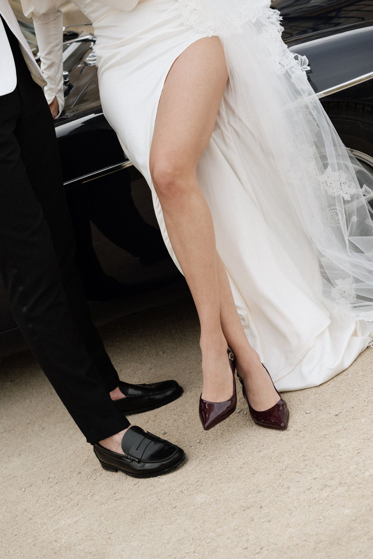 Old money styled shoot at Domaine le Mezo, Brittany, the couple