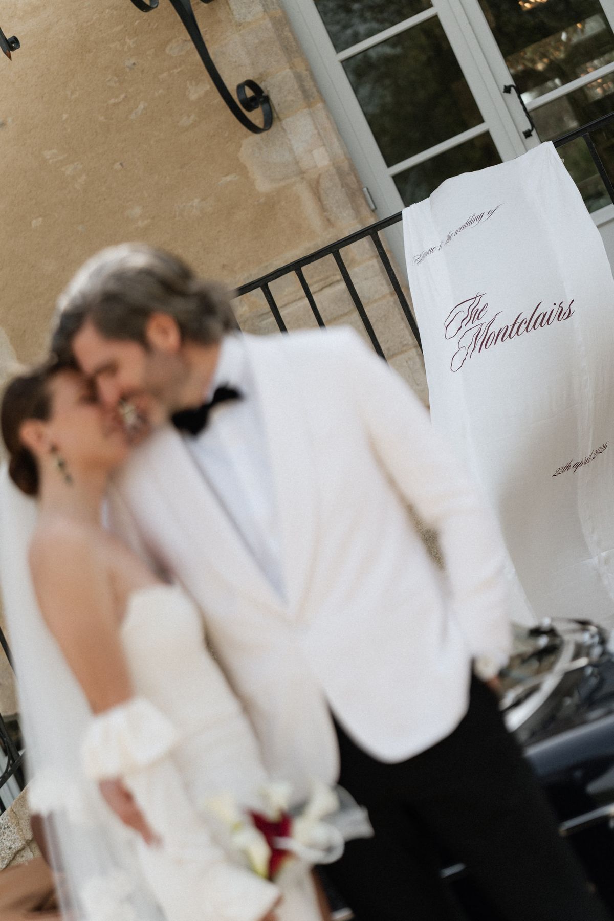 Old money styled shoot at Domaine le Mezo, Brittany, the couple